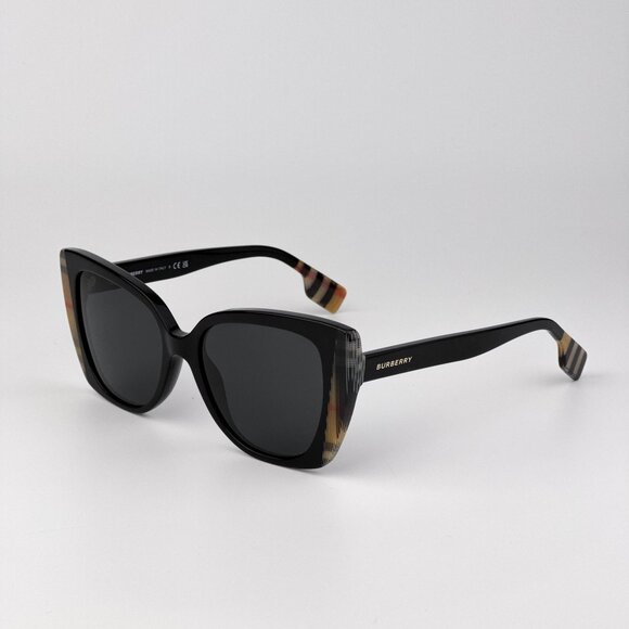 Burberry MARYL Cat Eye Sunglasses BE4393 405587 Black / Vintage Check Grey main image 7
